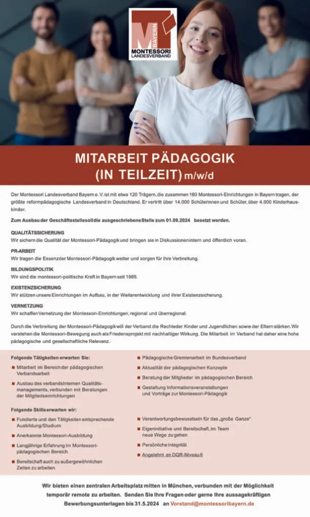 Stellenanzeige Pädagoge