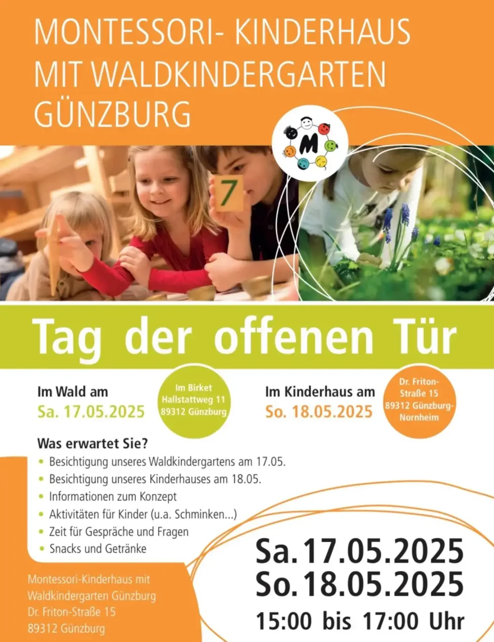 Plakat Tag der offenen Tür Kinderhaus